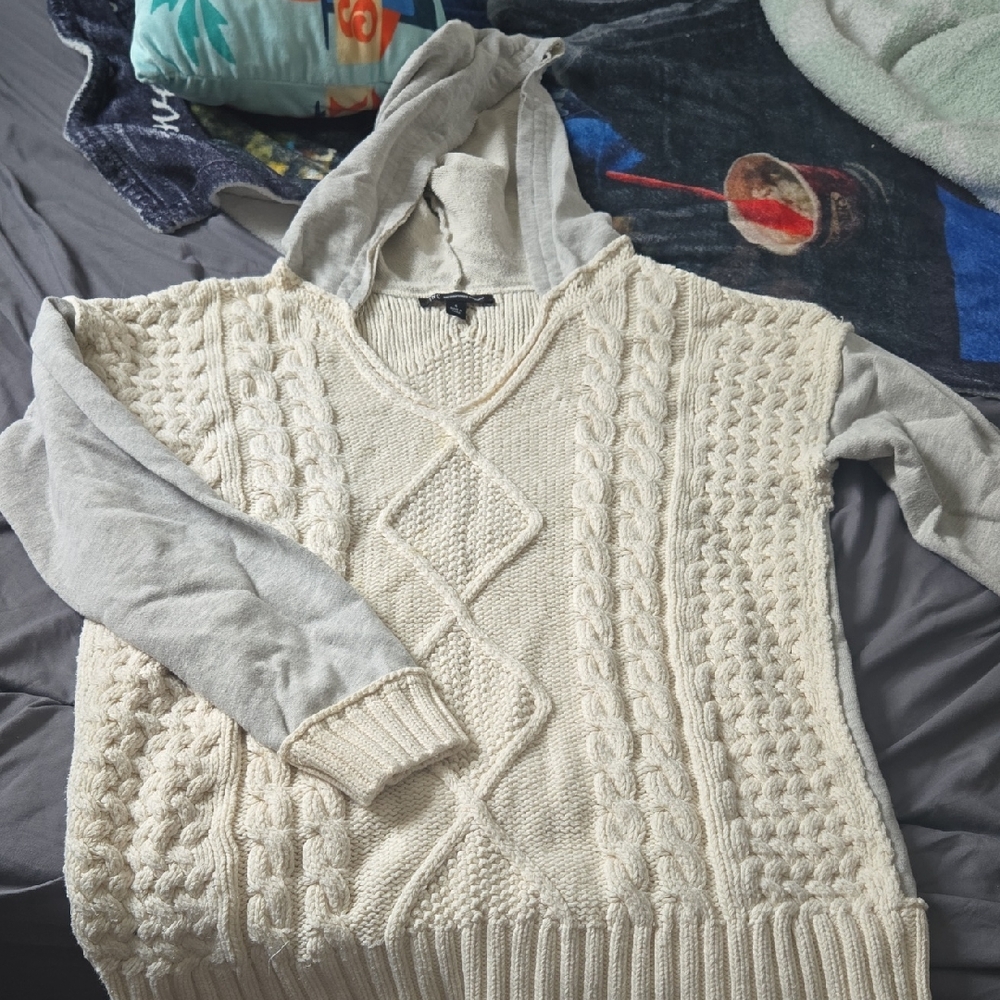 Cozy Cream Hooded Cardigan Sweater